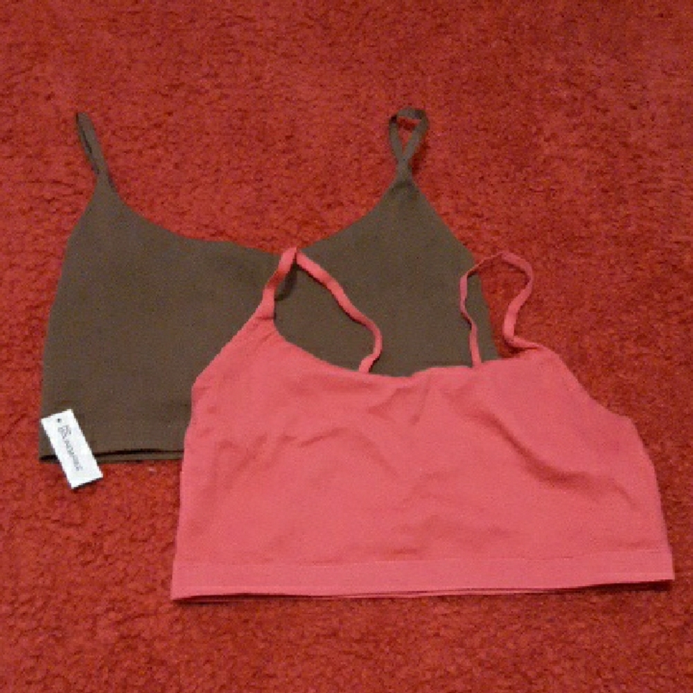 Brown and Pink Crop Tops